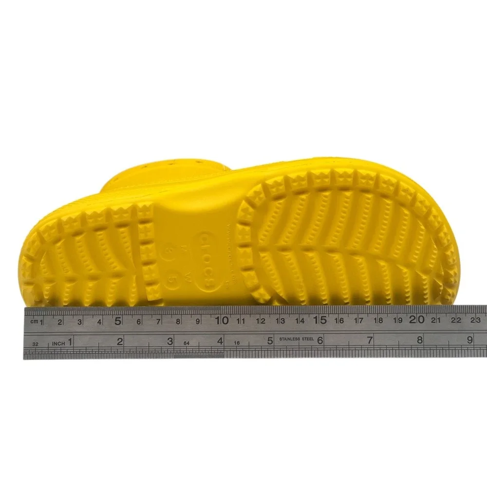 Crocs Youth‎ Girls Boys Rain Boots Size 3/Women's Size 5 Solid Yellow Waterproof